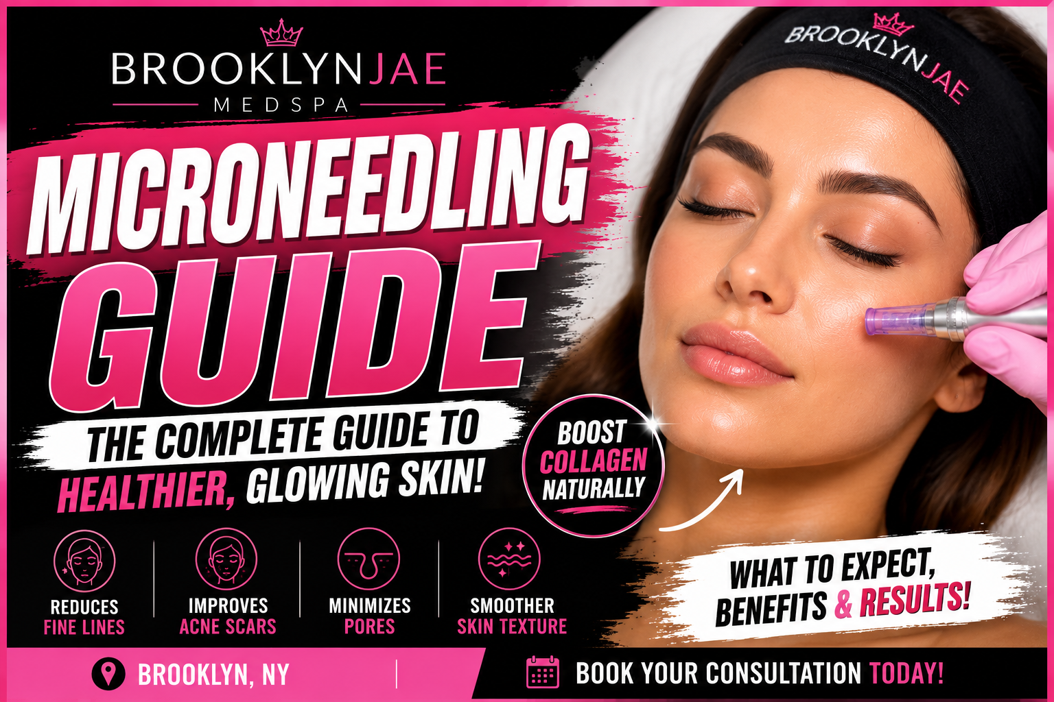 Microneedling treatment for collagen and skin rejuvenation at BrooklynJae MedSpa Johns Creek