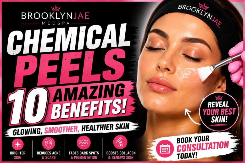 Professional chemical peel treatment for glowing skin at BrooklynJae MedSpa.