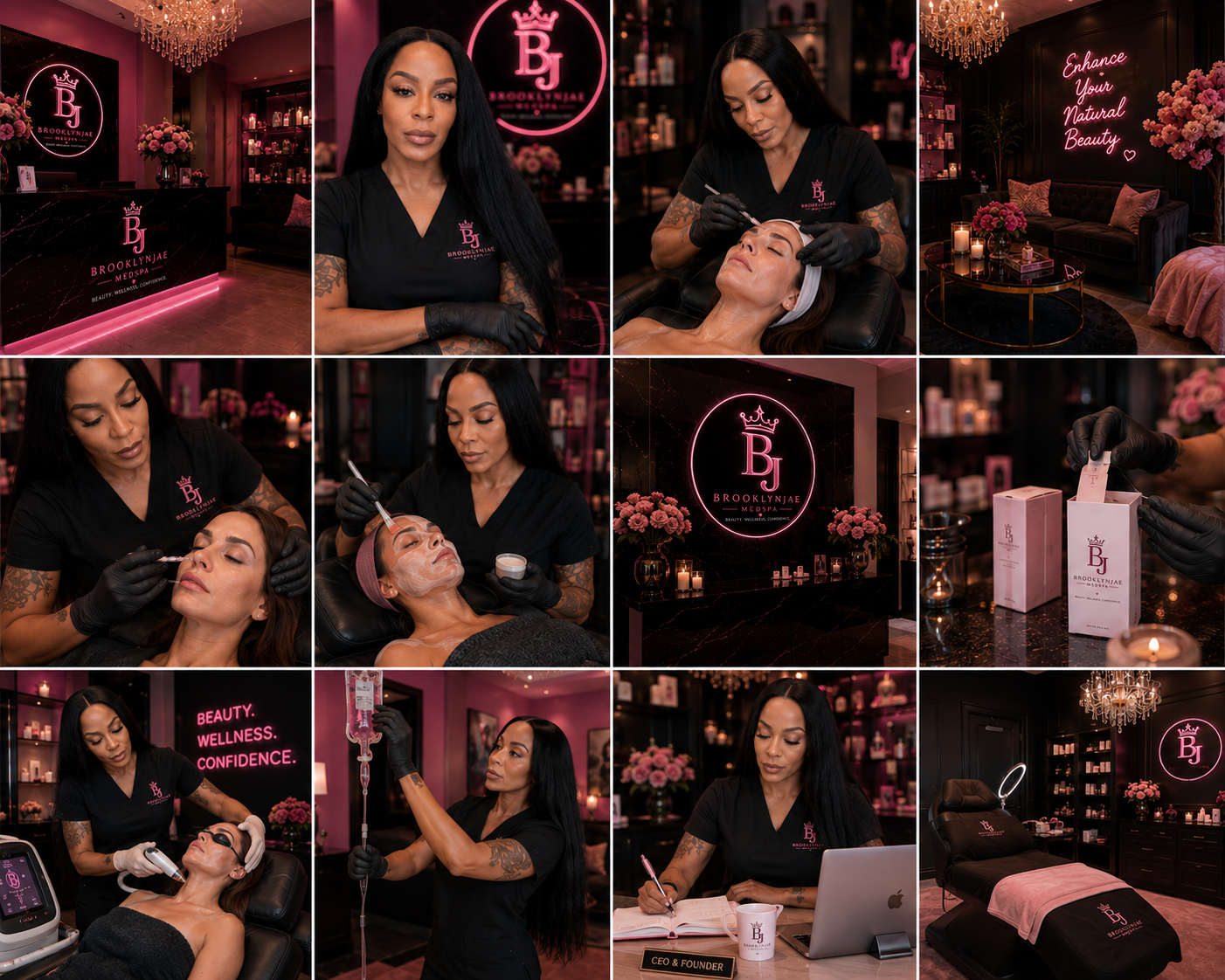 Clients receiving aesthetic treatments at BrooklynJae MedSpa near Alpharetta and Duluth, Georgia